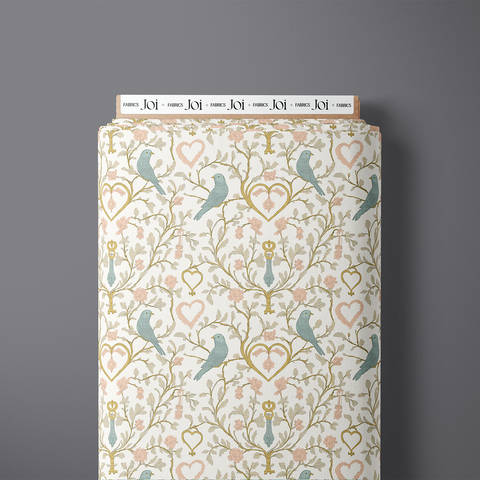 Locked in Love — pure cotton satin fabric bolt