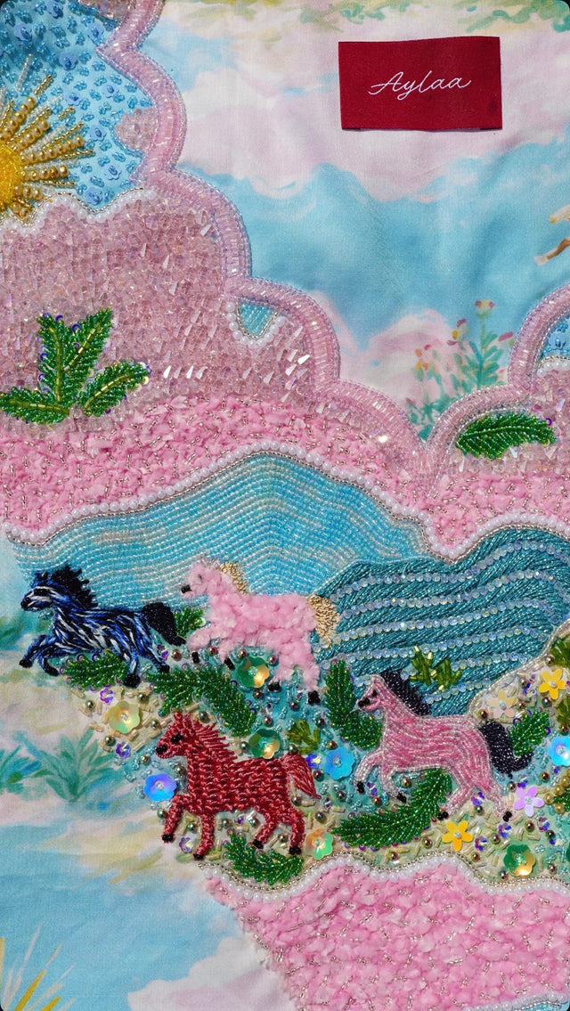 Equestria — pure cotton satin fabric bolt
